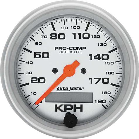 Auto Meter Ultra-Lite Series 8.5Cm Programmable 190 Kph Electric Speedometer