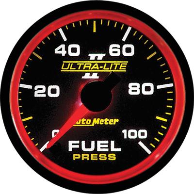 Auto Meter Ultra-Lite II Series 2-1/16 Full-Sweep 0-100 PSI Electric Fuel Pressure Gauge
