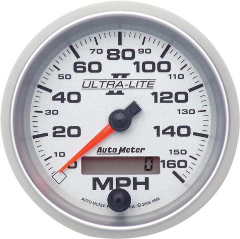 Auto Meter Ultra-Lite II Series 3-3/8 Programmable 160 MPH Electric Speedometer