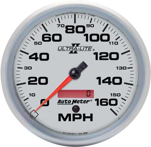 Auto Meter Ultra-Lite II Series 5 160 MPH Programmable Electronic In Dash Speedometer