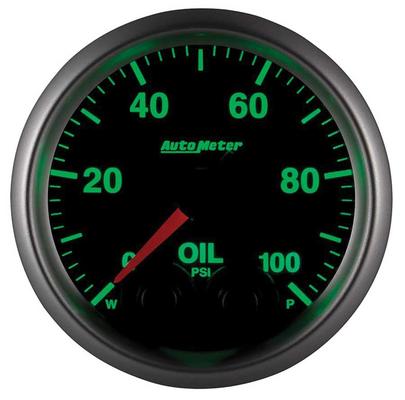 AutoMeter Elite Series 2-1/16 Electronic Oil Pressure Gauge - 1-100 PSI - with Peak and Warning