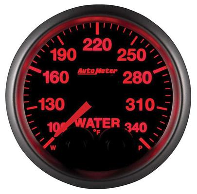 AutoMeter Elite Series 2-1/16 Water Temperature Gauge- 100-340F - w/ Peak & Warning