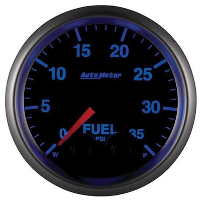 AutoMeter Elite Series 2-1/16 Electronic Fuel Pressure Gauge - 1-35 PSI - w/ Peak & Warning