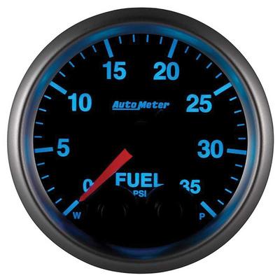 AutoMeter Elite Series 2-1/16 Electronic Fuel Pressure Gauge - 1-35 PSI - w/ Peak & Warning