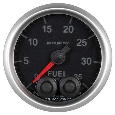 AutoMeter Elite Series 2-1/16 Electronic Fuel Pressure Gauge - 1-35 PSI - w/ Peak & Warning