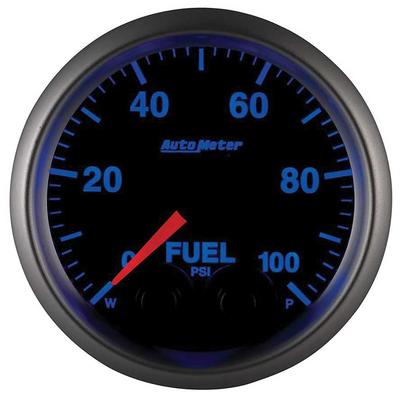 AutoMeter Elite Series 2-1/16 Electronic Fuel Pressure Gauge - 0-100 PSI - w/ Peak & Warning