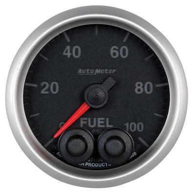 AutoMeter Elite Series 2-1/16 Electronic Fuel Pressure Gauge - 0-100 PSI - w/ Peak & Warning