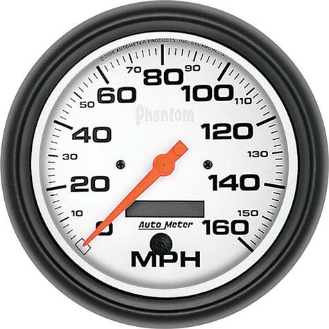 Auto Meter Phantom Series 5 160 MPH Electronic Programmable In Dash Speedometer