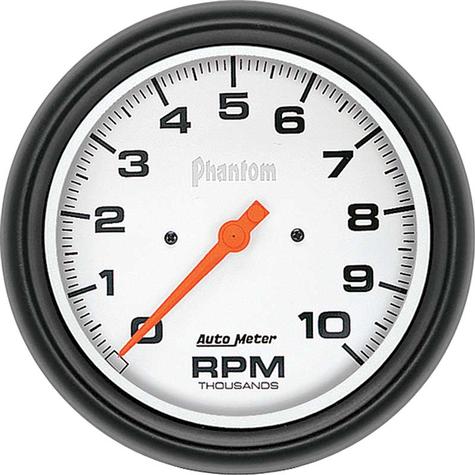 Auto Meter Phantom Series 3-3/8 Full Sweep 10,000 RPM In Dash Tachometer