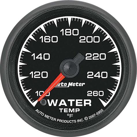Auto Meter ES Series 2-1/16 Full Sweep 100º-260º F Electric Water Temperature Gauge