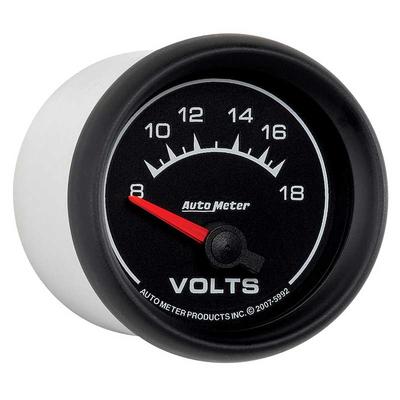 Auto Meter ES Series 2-1/16 Short Sweep 8-18 Volt Electric Voltmeter Gauge