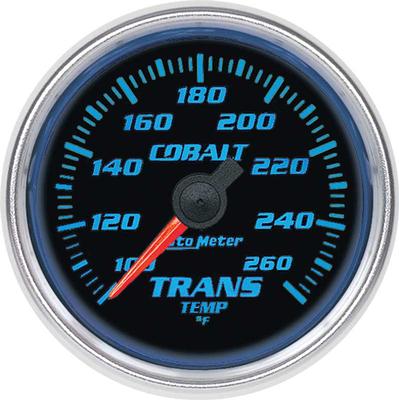 Auto Meter Cobalt Series 2-1/16 Full Sweep 100-260º F Electric Transmission Temperature Gauge