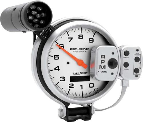 Auto Meter Ultra-Lite 5 9,000 RPM Pedestal Mount Tachometer with LED Shift Light and Recall