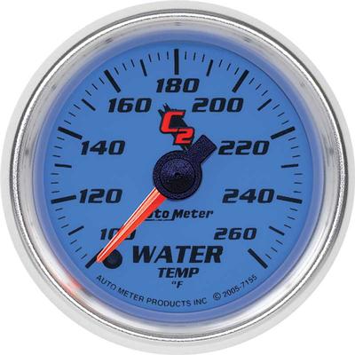 Auto Meter C2 Series 2-1/16 Full Sweep 100º-260º F Electric Water Temperature Gauge