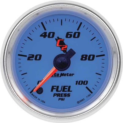 Auto Meter C2 Series 2-1/16 Full-Sweep 0-100 PSI Electric Fuel Pressure Gauge