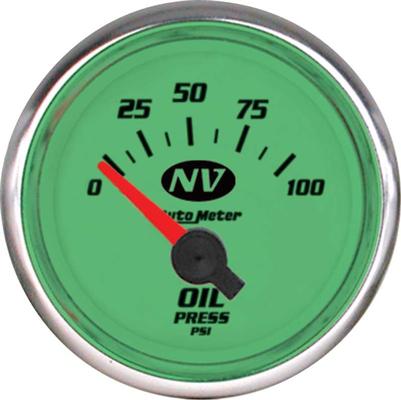 Auto Meter NV Series 2-1/16 Short Sweep 0-100 PSI Electric Oil Pressure Gauge