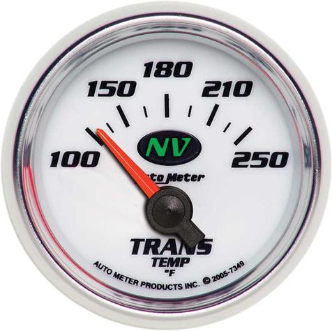 Auto Meter NV Series 2-1/16 Short Sweep 100º-250º F Electric Transmission Temperature Gauge
