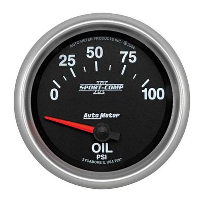 Auto Meter Sport Comp II Series 2-5/8 Short Sweep 0-100 PSI Electric Oil Pressure Gauge