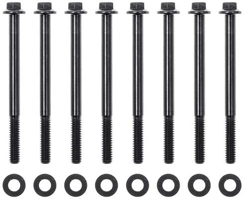 1987-Up Chevy Small Block with Center Bolt Covers Black Oxide Hex Head 8 Piece Valve Cover Bolt Set