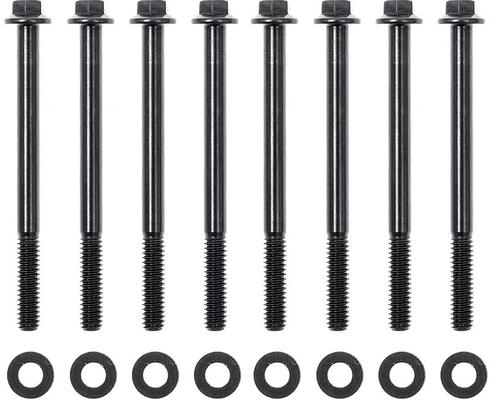 1987-Up Chevy Small Block w/Center Bolt Covers Black Oxide 12 Point Head 8 Pc Valve Cover Bolt Set