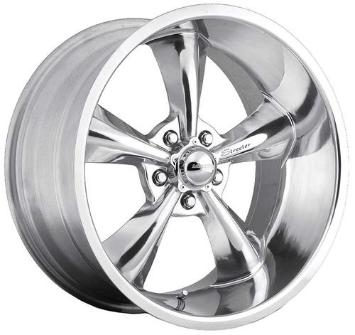 18 x 7 American Legend Streeter Wheel - Aluminum w/Polished Center - 5 x 4-1/2 Bolt Pattern