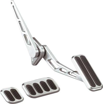 Lokar Billet Aluminum Throttle Assembly Standard 1-1/2 x 4 Pedal Pad with Rubber Inserts