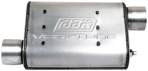 BBK Varitune Adjustable Muffler; Offset Inlet/Offset Outlet; 2-3/4; Aluminized