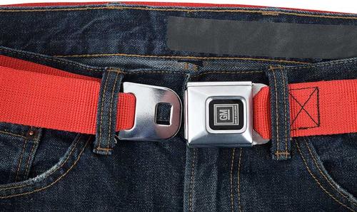 Seat Belt Trouser Belt GM Buckle (Red)