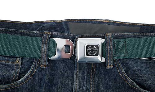 Genuine Chevrolet Seat Belt Trouser Belt (Dark Green)