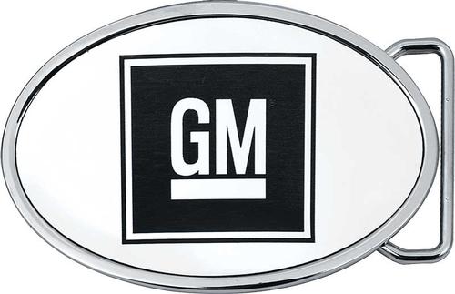 GM Mark Of Excellence Logo Belt Buckle Framed - Oval