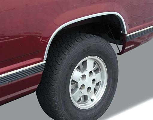 1988-00 Chevrolet/GMC GMT400 Series C/K Pickup/SUV; Wheel Opening Molding; Rear: LH; Chrome