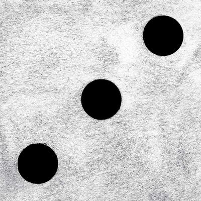 3 x 3 White Fuzzy Dice