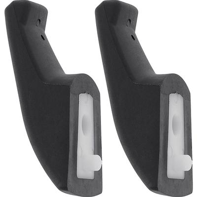 1967-1991 GM; Rear Coat Hooks; Louvered Style; Black; with Screws; Pair