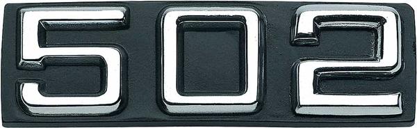 1970-81 GM; 502 Front Fender Emblems; Classic Design; 3M Tape Mount; Pair