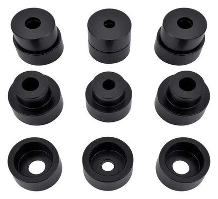 Stock Height Interloc Black Body Bushings; For use without Global West Sub-Frame Connectors