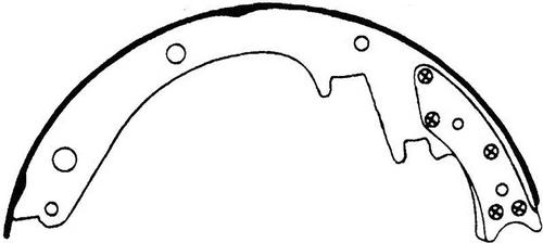 1976-77 GM Truck Riveted Brake Shoes Rear 11-5/32 X 2-3/4