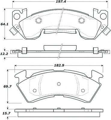 1993-96 Impala / Caprice Posi-Quiet Semi Metallic Front Brake Pads