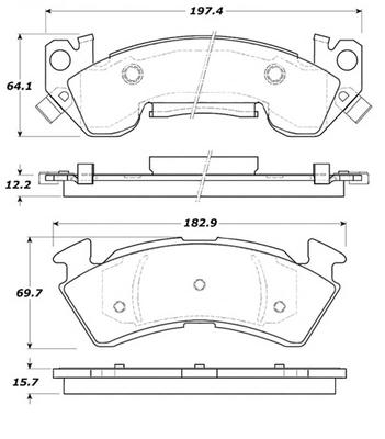 1993-96 Impala / Caprice Posi-Quiet Semi Metallic Front Brake Pads