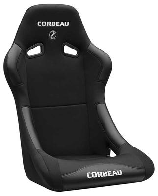 Corbeau Forza Fixed Back Racing Seat; Black Cloth