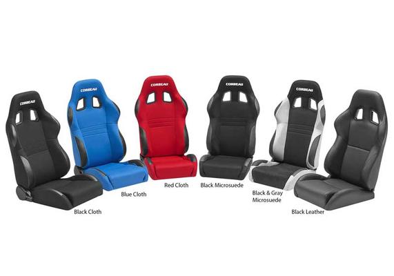 Corbeau A4 Reclining Racing Seat; Black Cloth