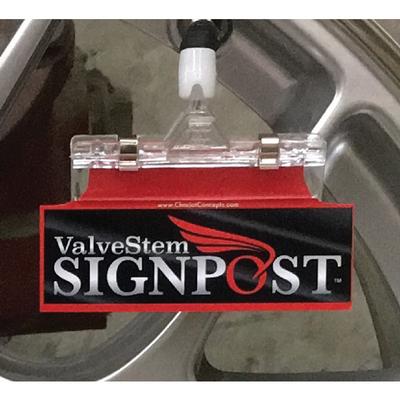 Valve Stem Sign Post for Wheel Displays