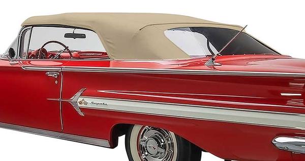 1959-60 GM B-Body Convertible; Top Only; Vinyl; Tan