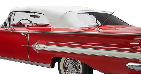 1959-60 GM B-Body Convertible; Top Only; Vinyl; White