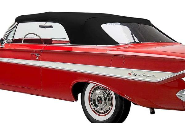 1961-64 Impala, B Body; Convertible; Rear Window Only; Plastic; Vinyl; Black