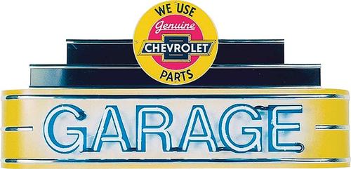 48 x 24 x 8 Chevrolet Parts Garage Neon Sign