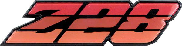 1980-81 Camaro Z28 Grill Emblem ; Tri-Color Orange