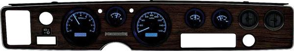 1970-81 Firebird Dakota Digital VHX Gauge Set with Silver Alloy Face and Blue Illumination