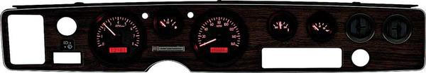 1970-81 Firebird Dakota Digital VHX Gauge Set with Silver Alloy Face and Red Illumination