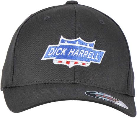Dick Harrell Badge Flexfit Cap - Black with Red Bow Tie On Back