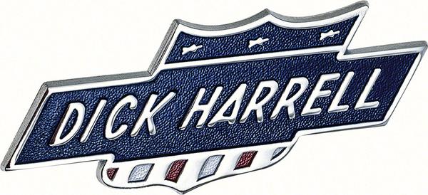 Dick Harrell Front Fender and Rear Tail Panel Emblem; Bar and Shield